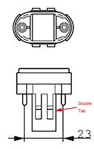 E-Simpo 10Pcs 2P Gx23 To E26 Lamp Socket Adapter, Gx23 To E26/E27 Lamp Base Converter 2Pin Bulb Sockets Adapter Double Tab.2P In Parallel (10-Pack) #TOP6