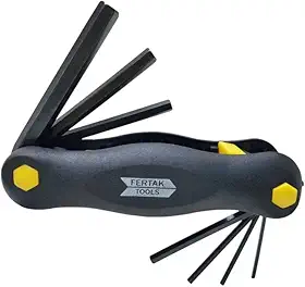 Fertak Jogo chave hexagonal allen canivete 7 peças 2mm a 8mm