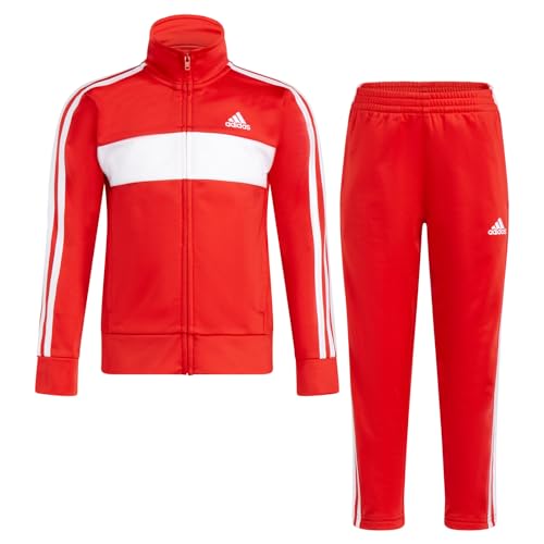 adidas Boys' 2 Piece Classic Tricot Track Set, Better Scarlet, 6