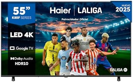Haier Direct LED 4K UHD H55K85FUX 55 Inch, Smart TV, Google TV, D...