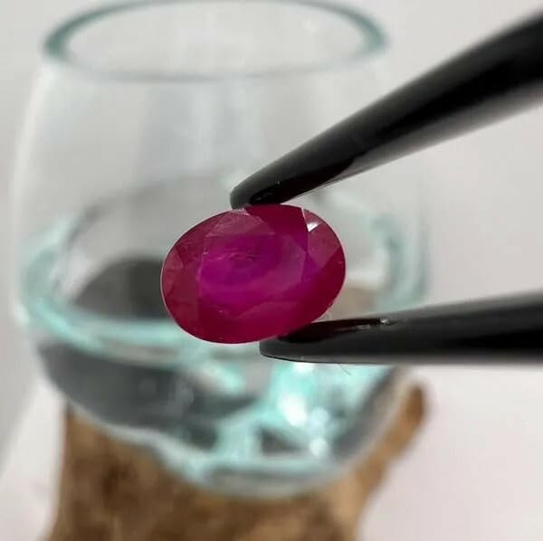 ルビー オーバル 7mm&times;5mm B8488000227♪ 天然石 ルース 宝石 ジェム 裸石 誕生石 7月 パワーストーン アクセ
