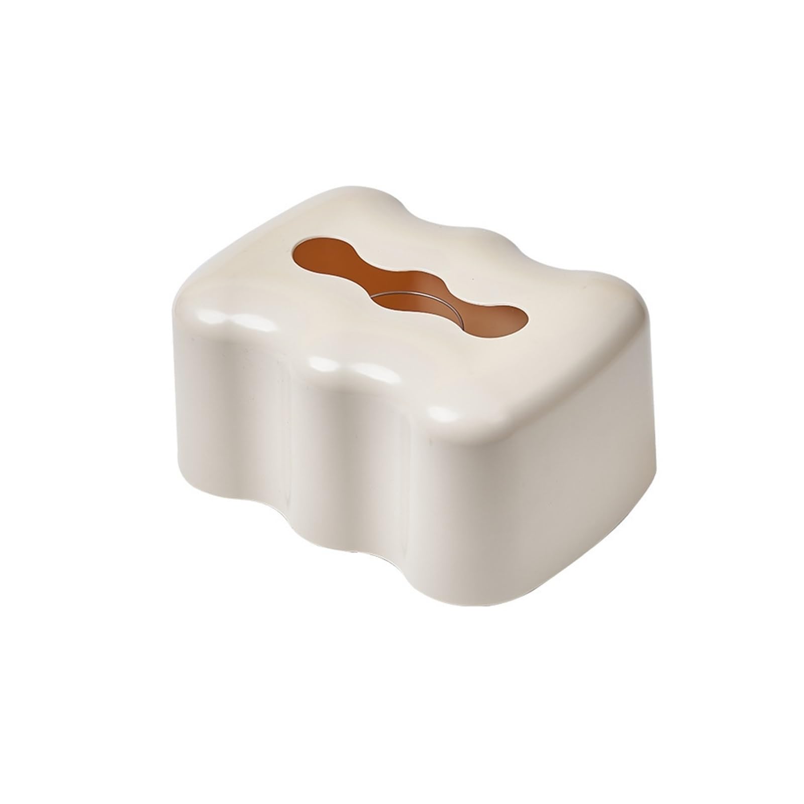 ROHCGHC Tissue boxes, Cloud Shape Lifting Spring Desktop Pumping Paper Box Living Room Home Creative Napkin Holder Tissue(White)