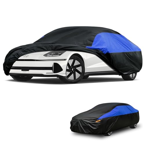 Image of GUNHYI Hyundai Car Cover Custom Fit Hyundai Ioniq 6 Waterproof All Weather, Lightweight Full Exterior Cover for Automobiles Outdoor Sun UV Rain Dust Snow Wind Protection.