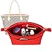Lckaey Purse Insert Organizer for Neverfull pm mm gm Bag Liner Shaper purse conversion kit insert 1070Claret-M