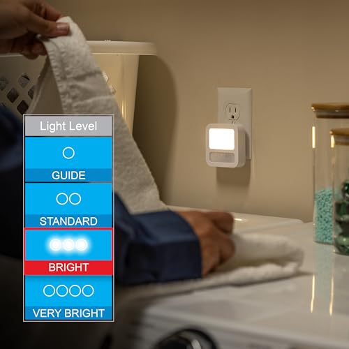 Image of GE LED Motion Sensor Night Light, Plug-in, Dusk-to-Dawn Sensor, 20 Lumens, Soft White, Ideal for Bedroom, Bathroom, Kitchen, or Hallway - 46439 (2 Pack)
