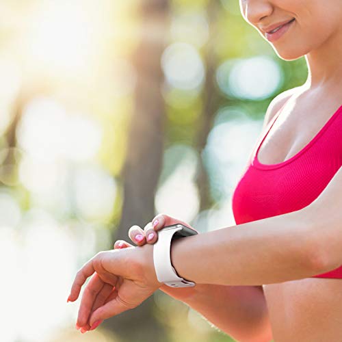 Zalaver Bands Compatible With Apple Watch Band 38Mm 40Mm 41Mm 42Mm 44Mm 45Mm 49Mm, Soft Silicone Sport Replacement Band For Iwatch Se Ultra Series 8 7 6 5 4 3 2 1 Women Men White #TOP5