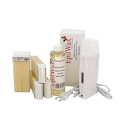 EpilWax Kit Chauffe Cire Professionnel avec Recharges Roll on