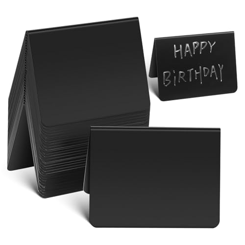 BCOATH 40 Pcs Small Chalkboard Signs Tabletop Chalkboard Sign for Buffet Restaurant Menu Board Wedding Party Supplies Mini Blackboard Stand