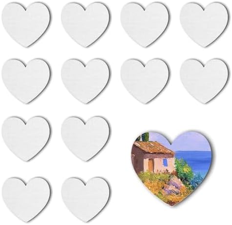 Bild 13 - 12 Stück Leinwand-Set zum Bemalen – Magnetische Baumwoll-Leinwände für Acryl-, Öl- & Gouachefarben inkl. Strukturpaste (4 Größen)