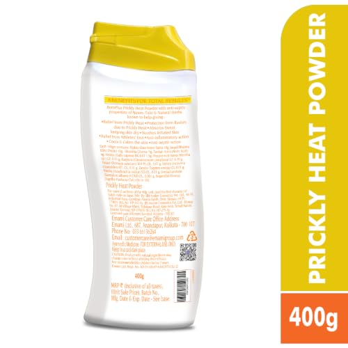 Image of BOROPLUS Prickly Heat Powder Icy Citrus Blast | Ayurvedic | with Neem and Tulsi | Relief from Prickly Heat | Protection from Rashes | Absorb Sweat | Cools & Calm the skin | Anti-septic action |400g