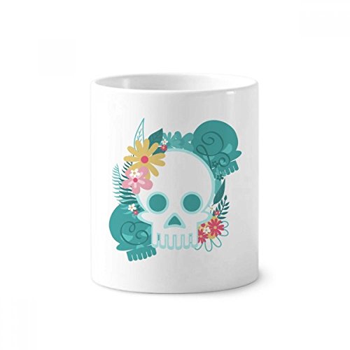 Gobelet crâne mexicain en céramique blanche pot à crayons haut de gamme