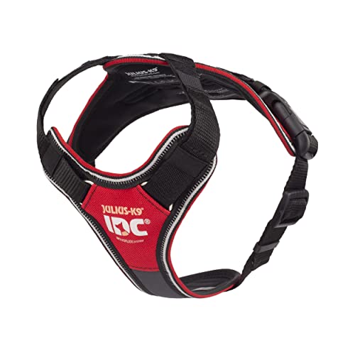 JULIUS-K9 IDC Longwalk Y-Harness, Red-Gray, Size: XS