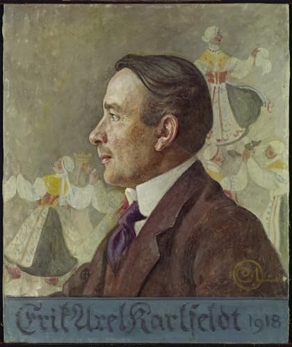Impresión en lienzo del poeta Erik Axel Karlfeldt de Carl Larsson