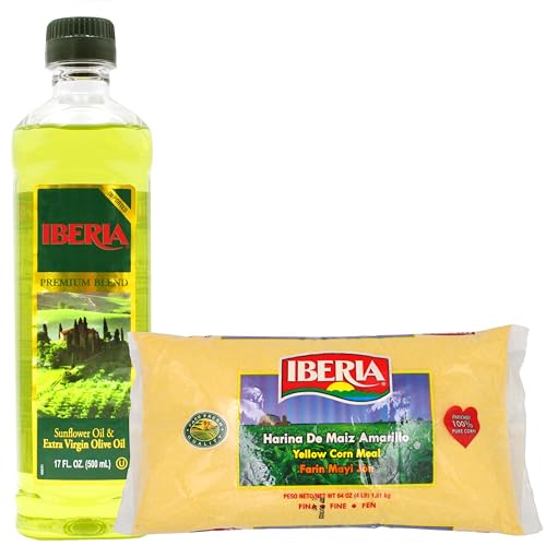 Iberia Extra Virgin Olive Oil & Sunflower Oil, 17 Fl Oz + Iberia Fine Corn Meal Pre Cooked 4lb miniatura 1