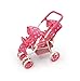 Polka Dot Reversible Double Doll Stroller by Badger Basket