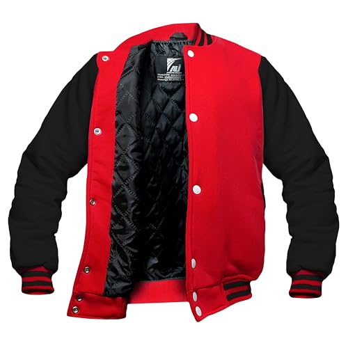 Kids Baseball Jackets Boys Girls Fit Varsity Jacket Casual Team Uniform Plain Button School Coat4