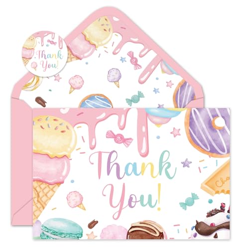 Cartes de remerciement crème glacée pour envoyer un message de gratitude chaleureux