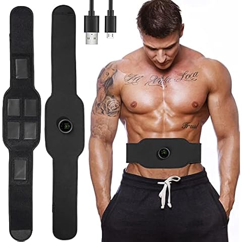 Kirlor Muscle Toner ABS Training Workout Belt Body Abdominal Toning Gear Waist Trimmer Ab Workouts Intelligent Portable Fitness Apparatus for Men Women Abdomen/Arm/Leg Home Office Exercise Cover