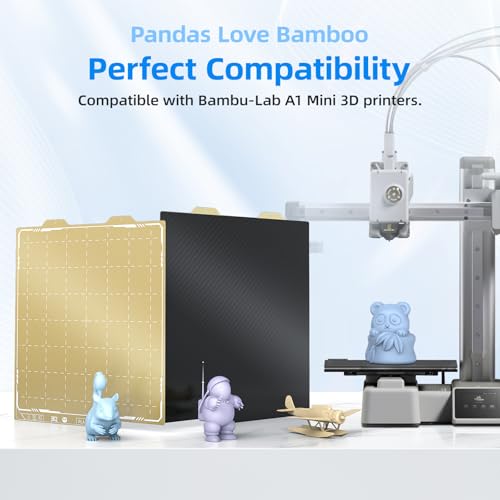 BIQU Glatte PET+strukturierte PEI-Bauplatte, kompatibel mit Bambulab A1 Mini 3D-Drucker, 184x184 mm, Magnetisch Spring Steel Druckbett, Flexibles Druckbett – Bild 6