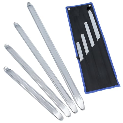 4 Leve Gommista Smontagomme Pneumatici 30 40 50 60 cm Attrezzi Officina Leva per Pneumatici in Acciaio Ad Alta Resistenza, Attrezzo per Montaggio Pneumatici per Moto, Bicicletta, Auto, Scooter