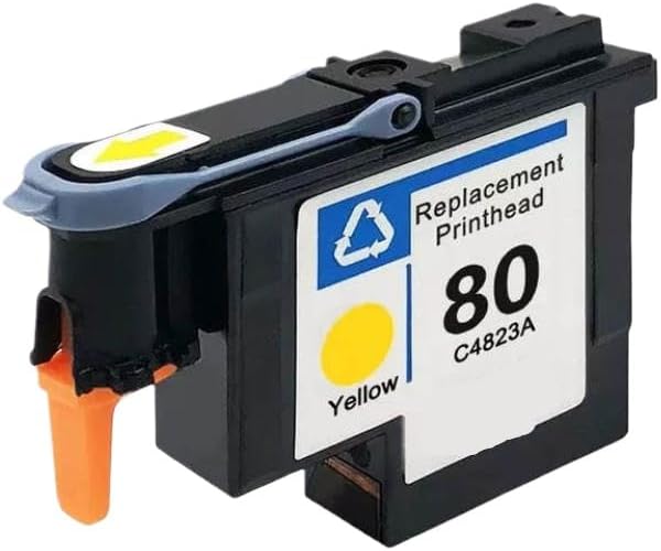 Refurbished Print Head 80 C4820A C4821A C4822A C4823A Compatible 1050 1055 1055cm 1050c Printer(Yellow)