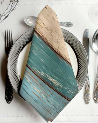 Servilletas de tela color teal set de 4 20x20 pulg miniatura 2