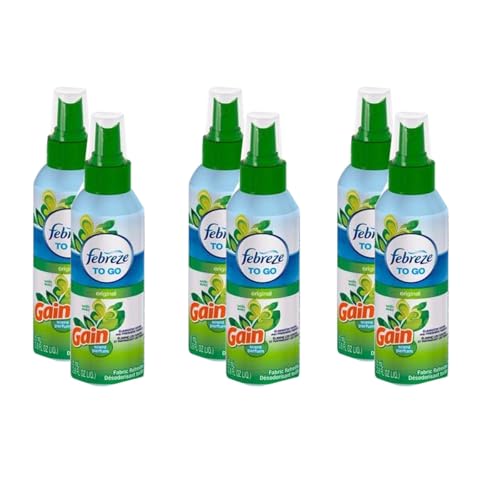 Febreze To Go Fabric Refresher 2.8 Ounce Spray Gain Original Scent 6 Pack