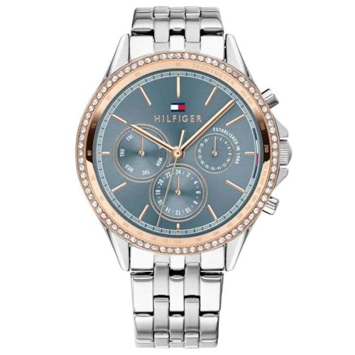 Tommy Hilfiger Multi Zifferblatt Quarz Uhr für Damen mit Silbernes Edelstahlarmband - 1781976 Tommy Hilfiger Multi Zifferblatt Quarz Uhr für Damen mit Silbernes Edelstahlarmband - 1781976