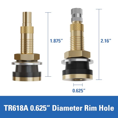 Image of CKAuto TR618A Tubeless Air Liquid Tractor Clamp-in Valve Stems, 10 Pcs /Pack | Fits Standard 0.625 inch Rim Holes, For Tubeless Tires, Industrial Agricultural Tractor Wheels