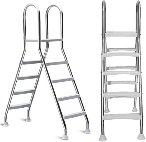 Escalera para piscina de acero inoxidable 304 con 4 peldaños miniatura 2