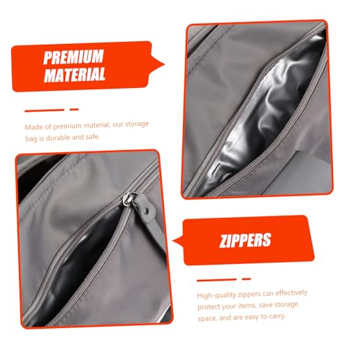 1pc Large Capacity Dry Wet Separated Bag for Travel and Fitness Portable Light Grey Duffle Shoe Compartment Material for Workouts and Weekend4