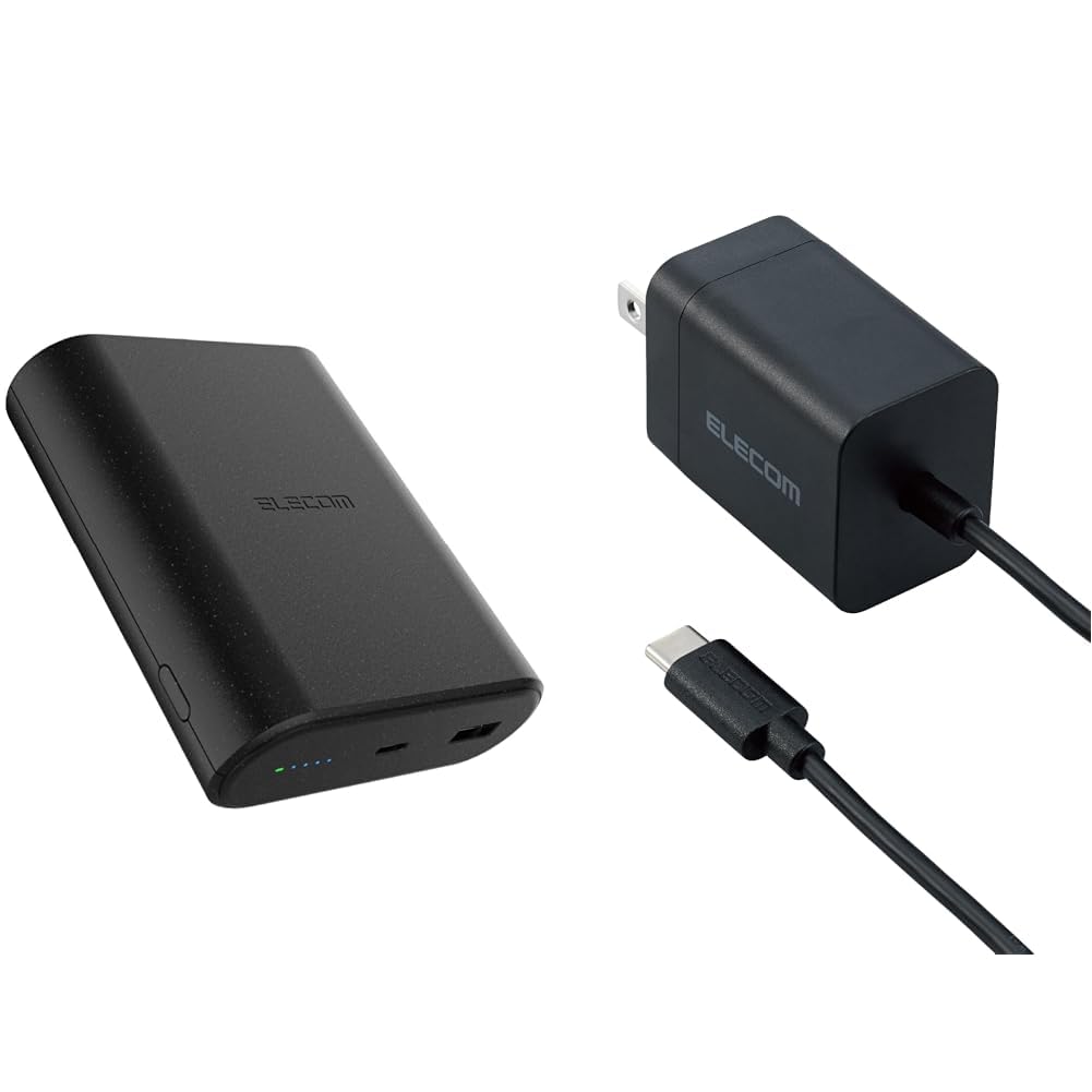 Amazon | 【USB充電器セット】 エレコム モバイルバッテリー 9000mAh
