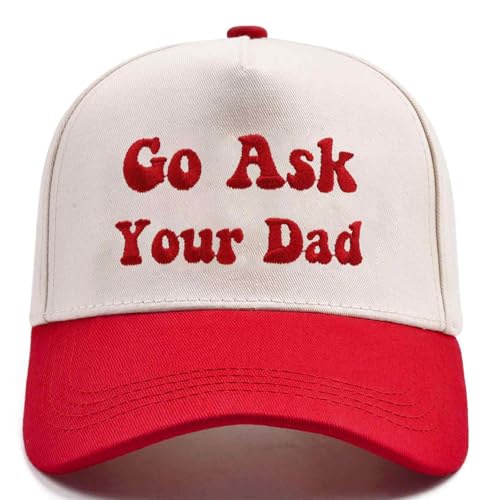 Funny Trucker Hats Embroidered Vintage Snapback Hat for Women Put It On My Husband's Tab Hats Gag Gifts Baseball Cap Red