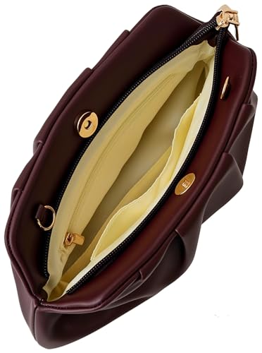 Image of Evening Bag for Women Ruched Clutch Purse Detachable Metal Chain Crossbody Bag