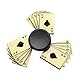 KYLOS Fidget Spinner Metall Finger Spinner Edelstahl - Antik Bronze Poker Ace Design - Hochwertiges Anti-Stress Spielzeug Mit Kugellager Für Erwachsene & Kinder - 2-5 Min Laufzeit - EDC Geschenk