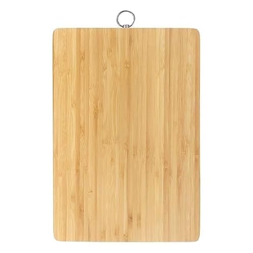 SPTON Chopping Board Wooden Cutting Board Bamboo Wood Organic Non-Slip Kitchen Blog Cutting Board Thick Chopping Panel for Carving Meat Cutting Vegetables Cheeses and Bread 20 X 30 X 1.3cm (1 Pc)