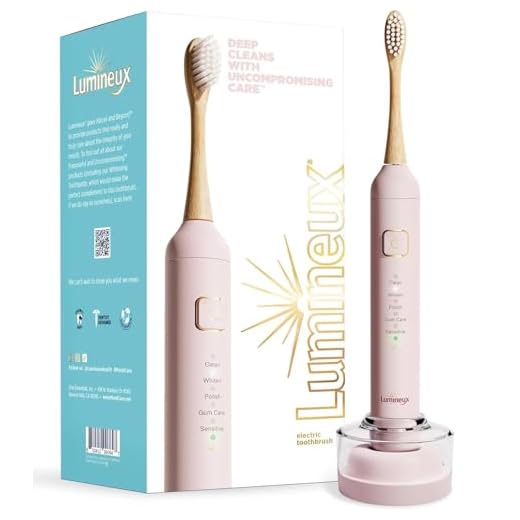Lumineux Sonic Bamboo Electric Toothbrush, Rechargeable, Bloom Pink