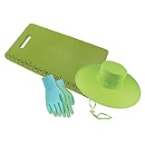 Midwest Glove and Gear P13P09-EA-AZ-6 ガーデニング膝当て/帽子と手袋、グリーン