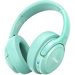Mejores Audifonos Over Ear Bluetooth Uliptz Auriculares Inalámbricos Bluetooth, 65 Horas de Reproducción, 6 Modos de Sonido EQ, Auriculares Inalámbricos Diadema Estéreo HiFi, Audifonos Bluetooth 5.3 para PC/Teléfono (Verde)
