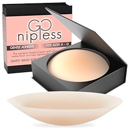 Nipple Covers for Women-Reusable Pasties Nipple Cover-Adhesive Silicone Nipple Pasties-Size A-D Womens Bra (1 Pair)