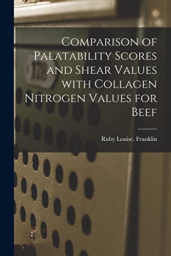 Comparison of Palatability Scores and Shear Values With Collagen Nitrogen Values for Beef