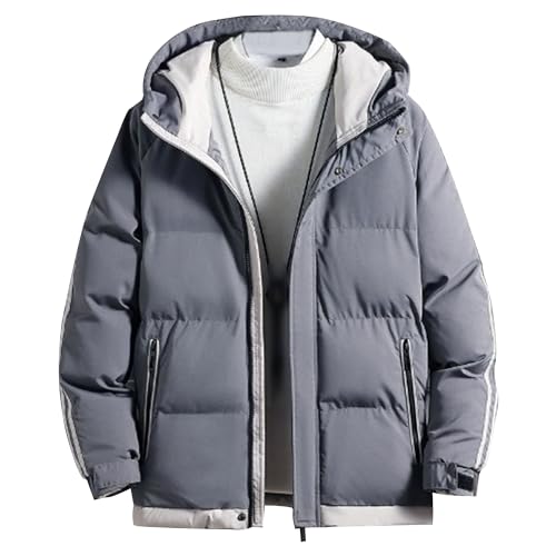 Veste thermique homme coupe-vent et manteau d'hiver matelassé ample zippé