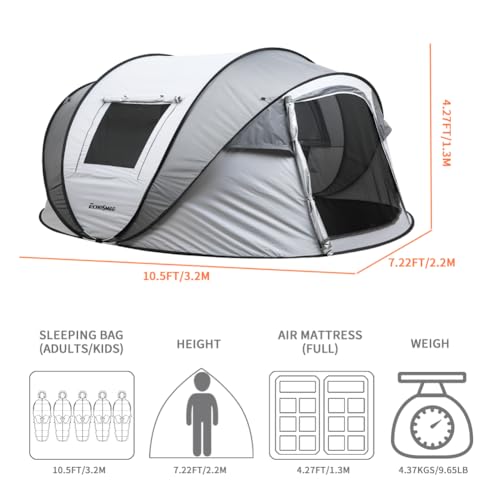 Carpa camping tipo domo impermeable para 2 personas miniatura 2