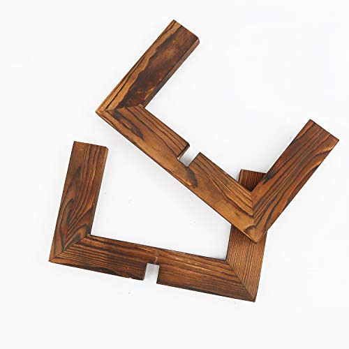 Gendral Forwepup 2 Pack Wood Plant Stand, Mid Century Modern Planter Stand Rattan Flower Pot Stand, Low Short Plant Stands Indoor - Boho Rustic Wooden Stool For Plant Pot Holder, Fit 5-15 Inch Pot #TOP6