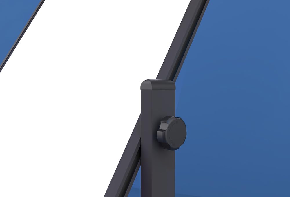 IVOL Mobiles Whiteboard - Schwarz lackierter Stahl - Doppelseitig - Magnetisch & Höhenverstellbar - 80x120 cm