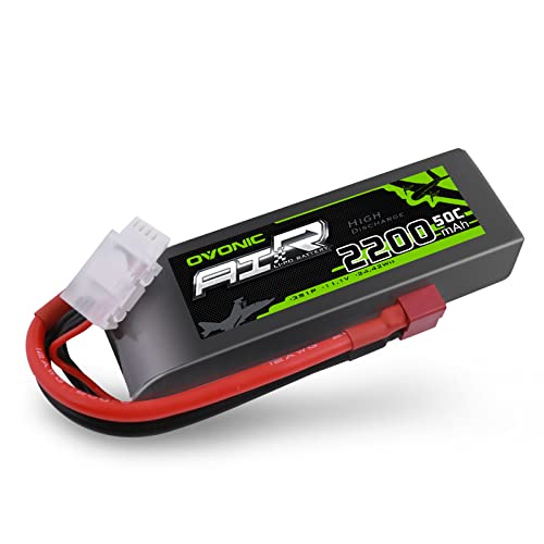 OVONIC Batería Lipo 3s 11.1V 2200mAh 50C con Deans T Conector para RC Evader Bx Car RC Truck RC Truggy RC Airplane UAV Drone FPV