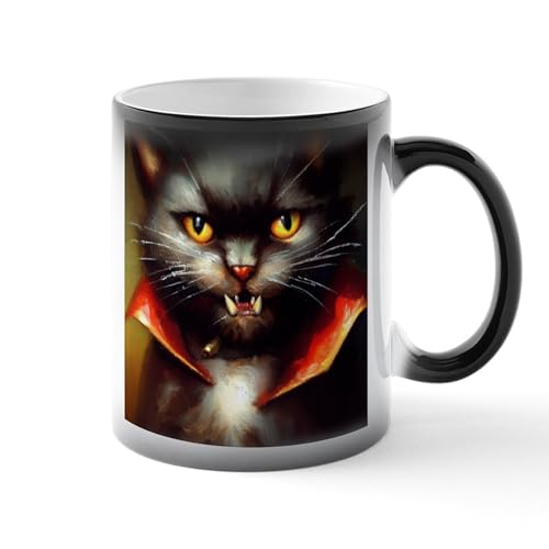 Taza Mágica de Cerámica Cat Dracula 11 oz miniatura 1