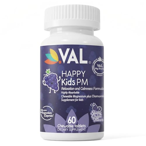 VAL Kids PM Magnesium Gummies | Sugar-Free Chewable Tablets...