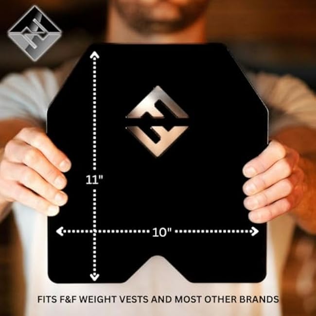 F&F STEEL Adjustable Weighted Vest & Plates - Strength, Edurance, Running, Hiking, Rucking, Fitness WODs