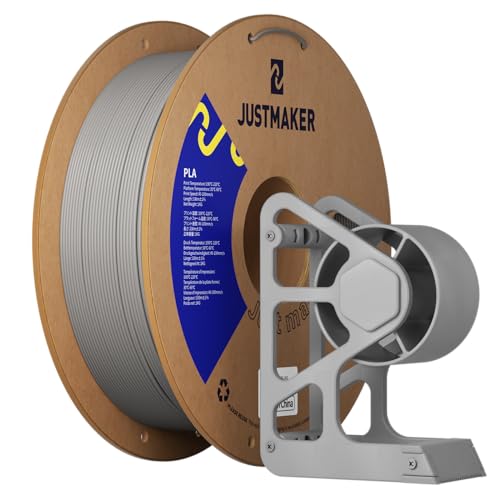 JUSTMAKER PLA 3D Printer Filament, Upgrade Cardboard Spool, Print with Most 3D Printers, Dimensional Accuracy +/-0.03mm,
